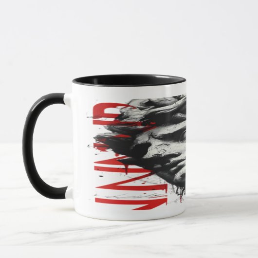 Cracked Classical Bust Trash Polka Art Mug マグカップ (左)