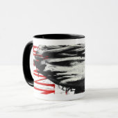 Cracked Classical Bust Trash Polka Art Mug マグカップ (正面左)