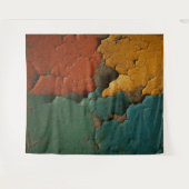 Cracked Colors Symphony – Texture Art of Time タペストリー (正面(横))