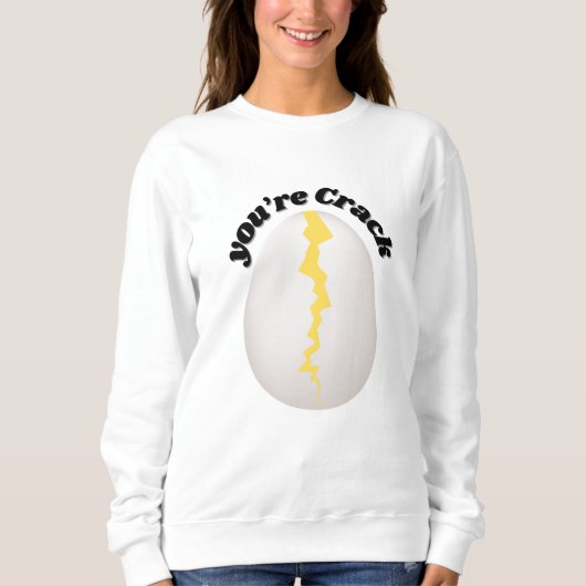 Cracked Egg Hoodie – Minimal Graphic スウェットシャツ (正面)