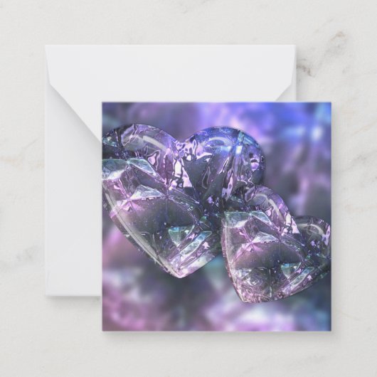 Cracked Glass Hearts ノートカード (正面)