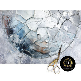 Cracked Glass Ice Texture Decoupage Design 薄葉紙