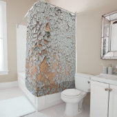 Cracked gray wall paint シャワーカーテン (インサイチュ)