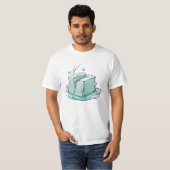 Cracked Ice Cube Illustration Art Tシャツ (正面フル)