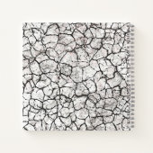 Cracked Marble Digital Pattern ノートブック (裏面)