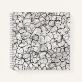 Cracked Marble Digital Pattern ノートブック (正面)