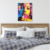 Cracked Paint Mural Beauty Skin Deep キャンバスプリント (インサイチュ (寝室))