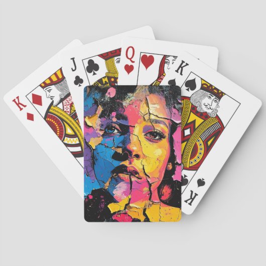 Cracked Paint Mural Beauty Skin Deep トランプ (裏面)