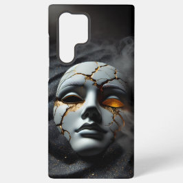 Cracked Porcelain Mask Galaxy S22 Ultra Case Samsung Galaxy S22 Ultraケース