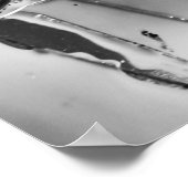 Cracked Windshield B&W ポスター (角)