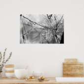 Cracked Windshield B&W ポスター (キッチン)