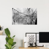 Cracked Windshield B&W ポスター (ホームオフィス)