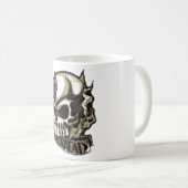 CRACKHEADの入れ墨のスカルのコーヒー麻薬常習者MUDジャワのマグ コーヒーマグカップ (正面右)