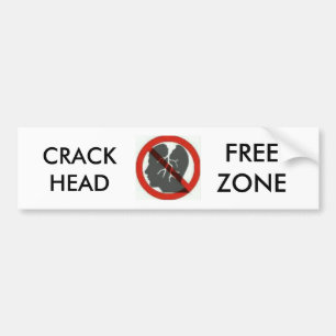 crackheadの自由地帯のbumberのステッカー バンパーステッカー