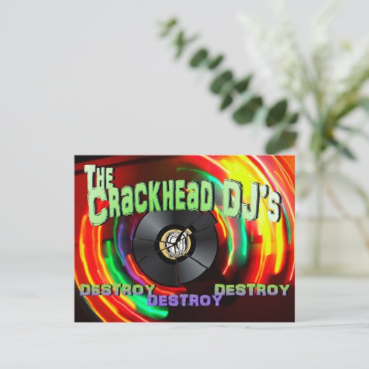 Crackhead DJのDestroy Destroy Destroy ポストカード (スタンド正面)