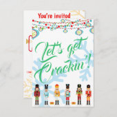 Crackinのクリスマスのパーティの招待状を得よう サンキューカード (正面/裏面)