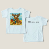 Crackin’ Coconuts – キッズ用面白いビーチTシャツ (デザイン正面&裏面)
