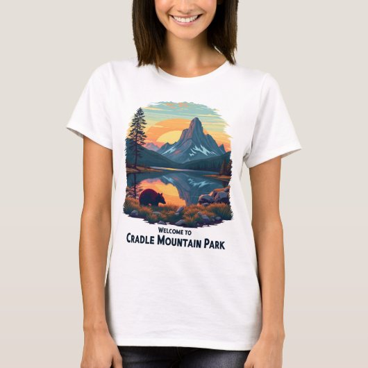 Cradle Mountain National Australianへようこそ Tシャツ (正面)
