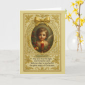 "Cradled in Candlelight: A Christmas Blessing" カード (黄色い花)