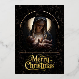“Cradled in Divine Light” Foil Holiday Card 箔シーズンカード