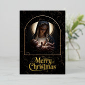 “Cradled in Divine Light” Foil Holiday Card 箔シーズンカード (立ち正面)