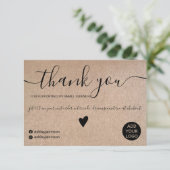 Craft 素朴 フェイク 感謝してい  Black Script orderでの順序 サンキューカード (スタンド正面)