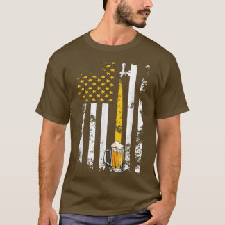 Craft Beer American Flag Usa , 4th July Brewery Tシャツ