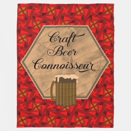 Craft Beer Connoisseur フリースブランケット (正面)