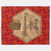 Craft Beer Connoisseur フリースブランケット (正面(横))