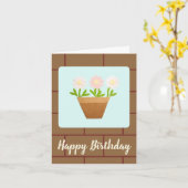 Craft Punch Daisies and House Bricks Birthday Card カード (黄色い花)