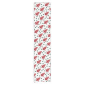 Craft Red Christmas Trees and Buttons Pattern ショートテーブルランナー (正面)