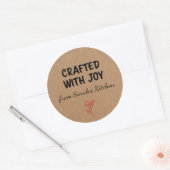 Crafted With Joy Kraft Personalized  ラウンドシール (封筒)