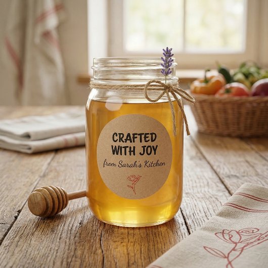 Crafted With Joy Kraft Personalized  ラウンドシール