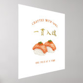Crafted with Soul" Sushi ‐Japanese‐寿司‐kanji 箔ポスター (レイダウン)