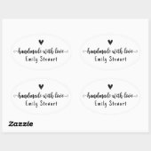 Crafter Custom Clothing label for handmade item 楕円形シール (シート)