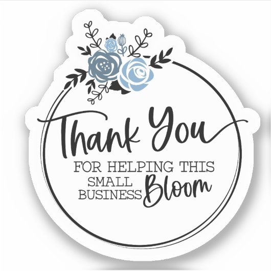Crafter/Small Business Packaging Thank You Sticker シール (正面)