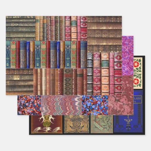 Crafters Scrapbook Old Books ラッピングペーパーシート (セット)