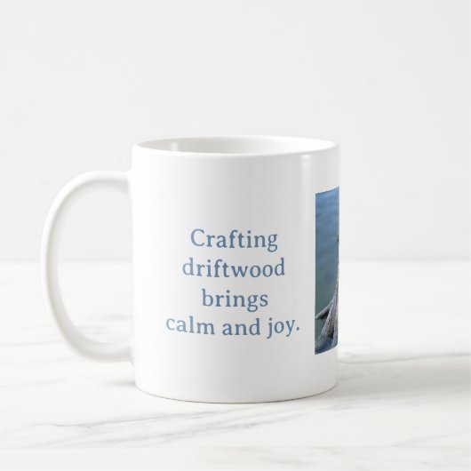 CRAFTING DRIFTWOOD BRINGS CALM AND JOY MUG コーヒーマグカップ (左)