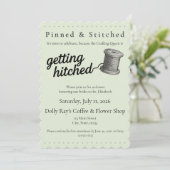 Crafting "Getting Hitched" Sewing Shower Invite 招待状 (スタンド正面)