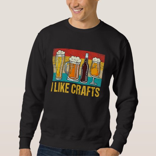 Crafts Beer  Drinking Drinkers Men Women スウェットシャツ (正面)