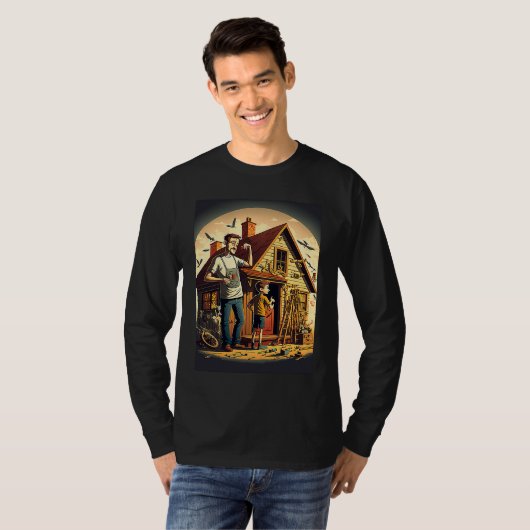 Craftsman DIY Home Improvement Father And Son Doin Tシャツ (正面フル)