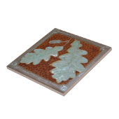 Craftsman Oak leaf Ceramic Decorative tile タイル (側面)