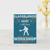 Craftsmen Quote Funny Glblower  カード (黄色い花)