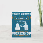 Craftsmen Quote Funny Stone Carver カード (正面)