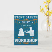 Craftsmen Quote Funny Stone Carver カード (黄色い花)