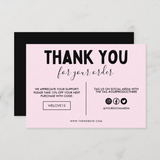 Crafty Thank you Media Insert (正面/裏面)