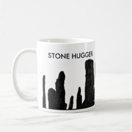 Craigh na焦げ茶色の石造りのHuggerのマグ コーヒーマグカップ