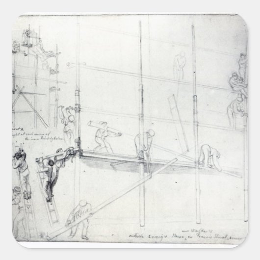 Craig's Houseの外に足場を置く スクエアシール (正面)