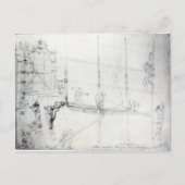 Craig's Houseの外に足場を置く ポストカード (正面)