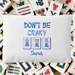 Crakyになるな!ブルークラック麻雀タイルの面白グッズ アクセサリーポーチ